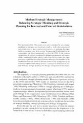 Modern Strategic Management Balancing Strategic Thinking and Strategic Planning for Internal and External Stakeholders.pdf