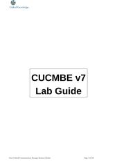 CUCMBE 7.X Lab Guide.doc