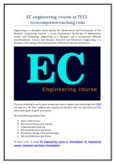 EC engineering course at TCCI-tccicomputercoaching.com.doc